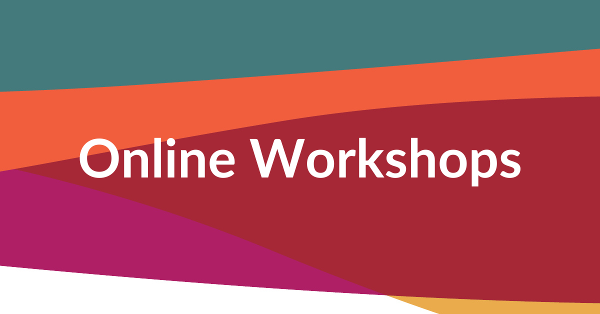 Web banner. Text: Online Workshops