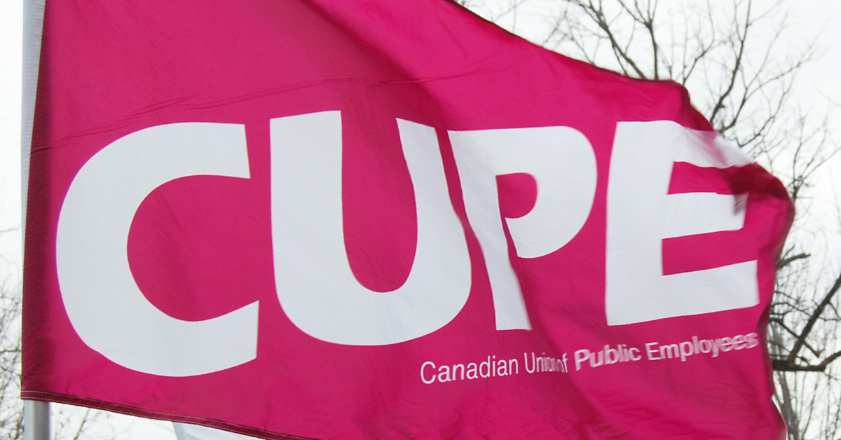 CUPE flag. Canadian Union of Public Employees