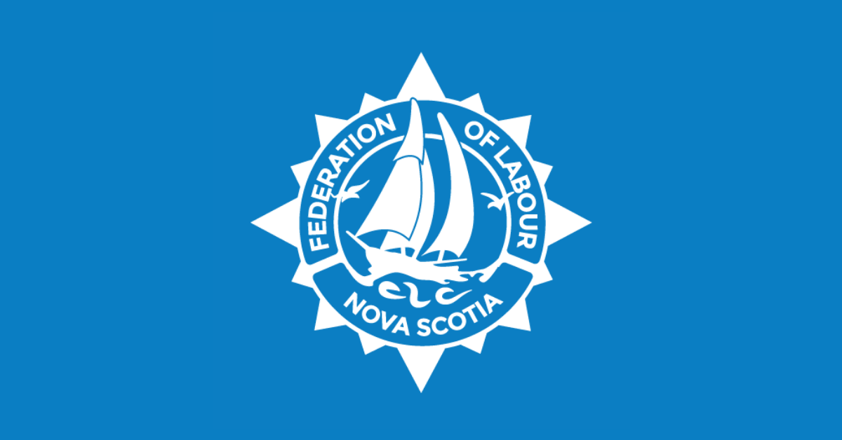 Blue and white logo of the NS Federation of Labour