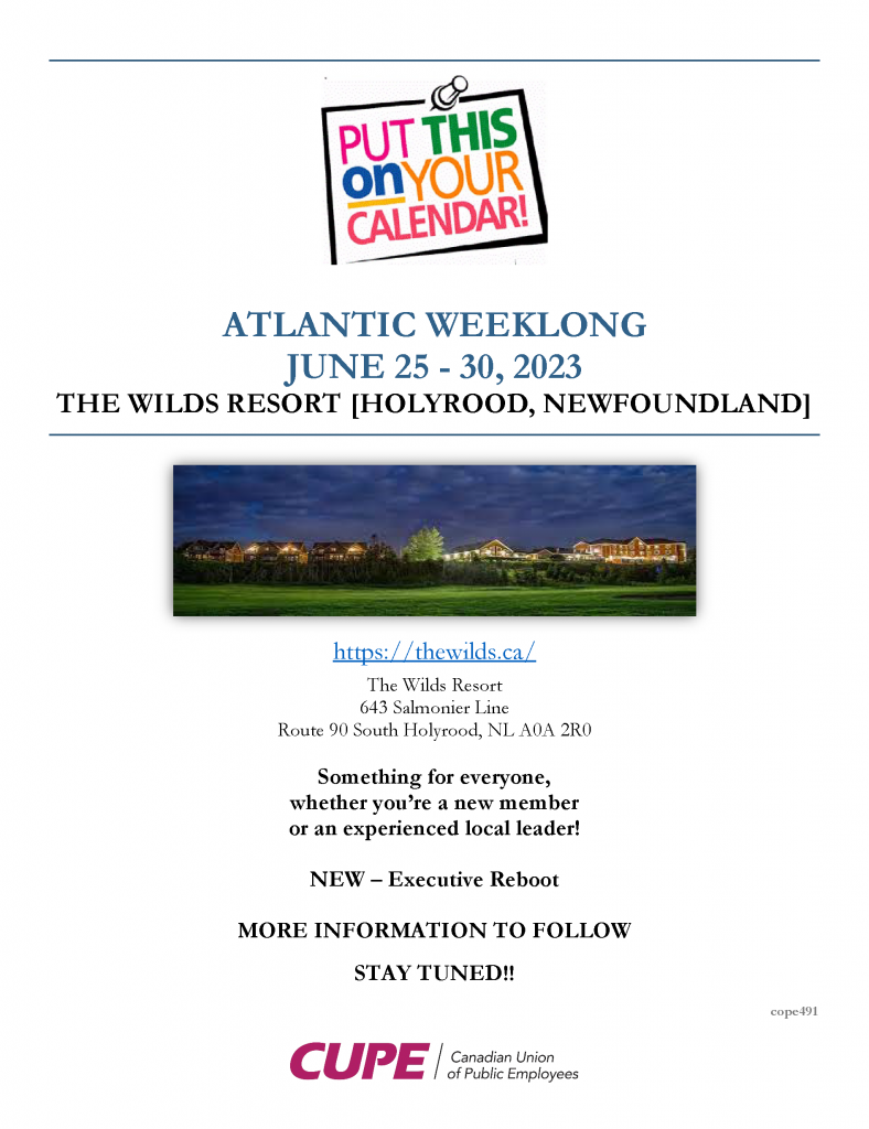 This year’s Atlantic Weeklong will take place from June 25 – 30th at The Wilds Resort in Holyrood, Newfoundland and Labrador. More details will be announced shortly!