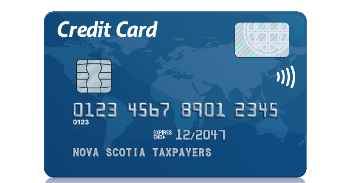 Credit card Nova Scotia taxpayers