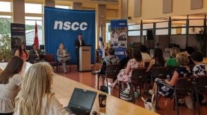 Minister of Health and Wellnes Randy Delorey at NSCC