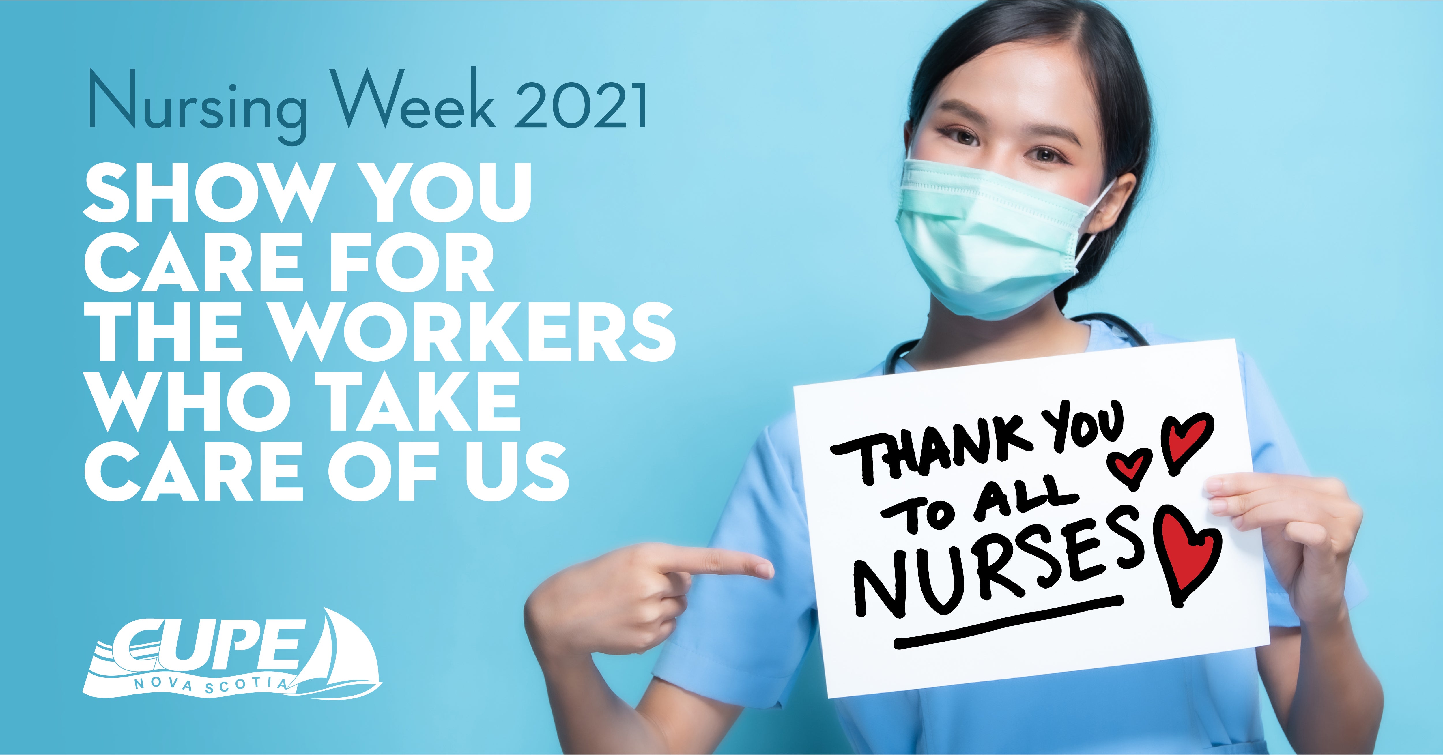 Web banner. Nursing Week 2021: Thank you to all nurses!